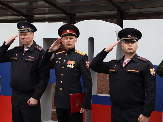 В столичном главке Росгвардии прошла торжественная церемония принятия клятвы курсанта подшефного колледжа