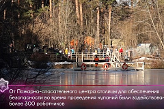 Московские спасатели обеспечили безопасность в праздник Крещение Господне