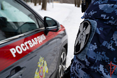 На севере столицы сотрудники Росгвардии остановили машину, находящуюся в розыске